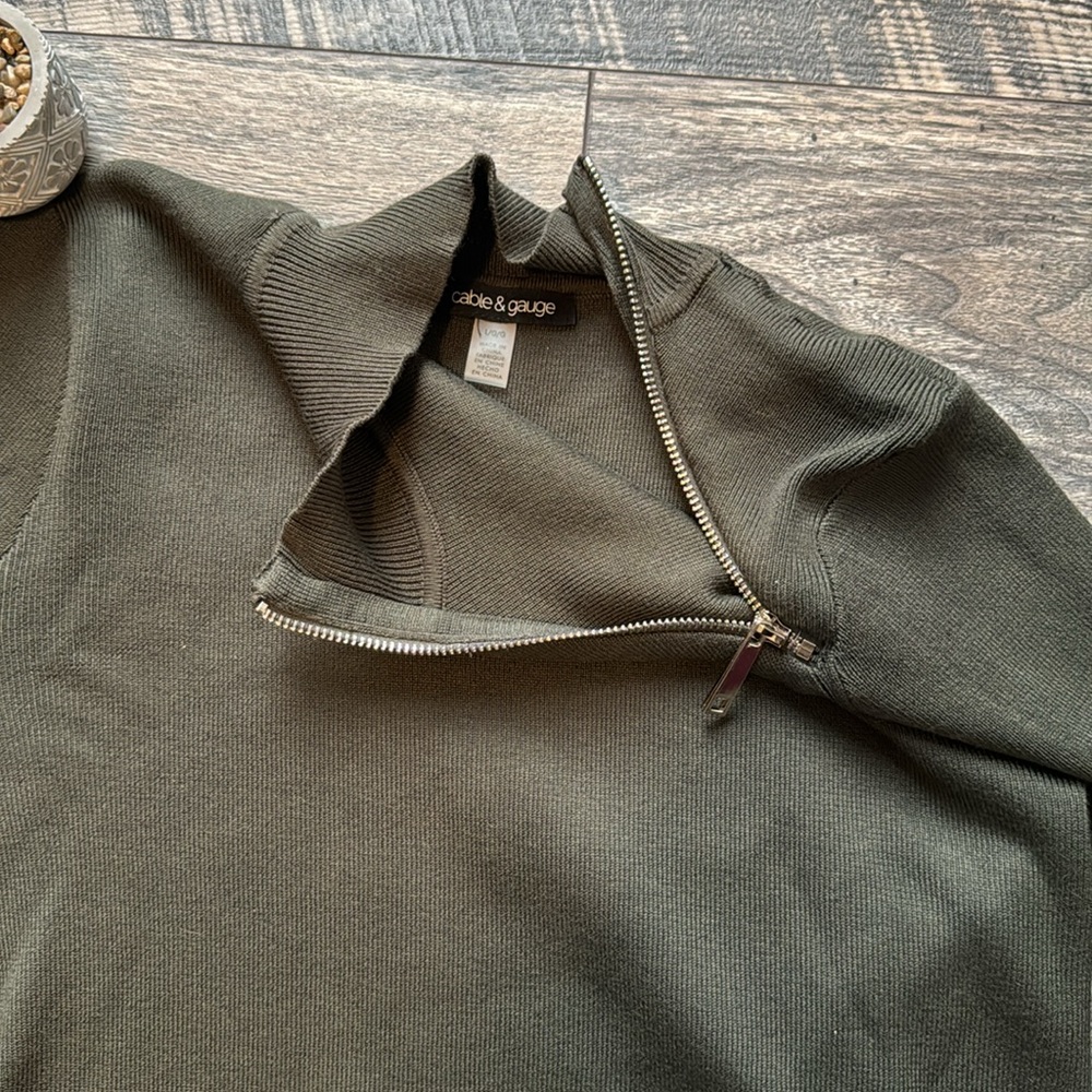 NWOT Cable & Gauge Mock Neck Tunic Sweater - Picture 5 of 9